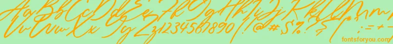 Sieroty Font – Orange Fonts on Green Background