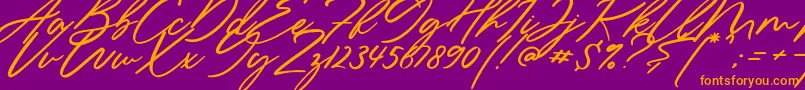 Sieroty Font – Orange Fonts on Purple Background