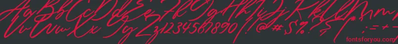 Sieroty-Schriftart – Rote Schriften auf schwarzem Hintergrund