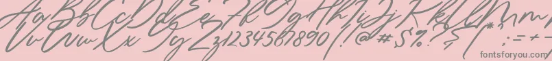 Sieroty Font – Gray Fonts on Pink Background