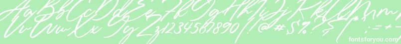 Sieroty Font – White Fonts on Green Background