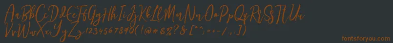 Siesta Font – Brown Fonts on Black Background
