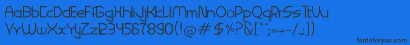 SIGAHARU Regular Font – Black Fonts on Blue Background