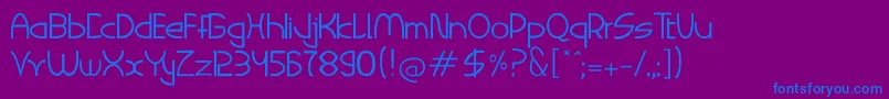 Шрифт SIGAHARU Regular – синие шрифты на фиолетовом фоне
