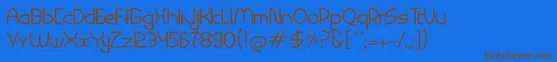 SIGAHARU Regular Font – Brown Fonts on Blue Background