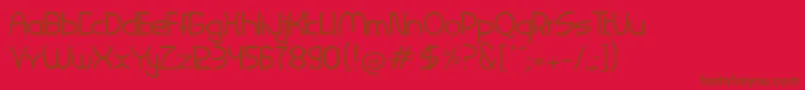 SIGAHARU Regular Font – Brown Fonts on Red Background