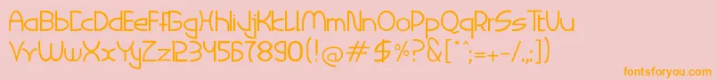 SIGAHARU Regular Font – Orange Fonts on Pink Background