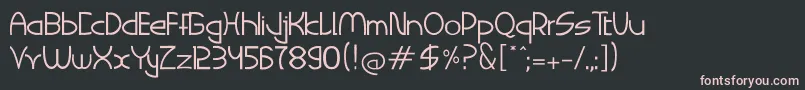 SIGAHARU Regular Font – Pink Fonts on Black Background