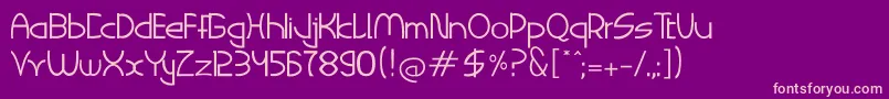 SIGAHARU Regular Font – Pink Fonts on Purple Background