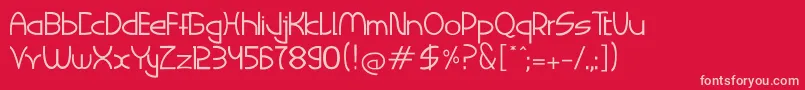 SIGAHARU Regular Font – Pink Fonts on Red Background
