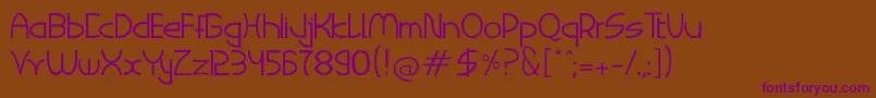 SIGAHARU Regular Font – Purple Fonts on Brown Background