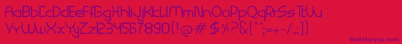 SIGAHARU Regular Font – Purple Fonts on Red Background