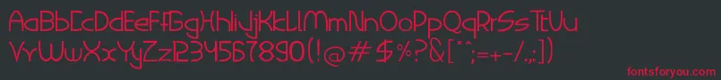 SIGAHARU Regular Font – Red Fonts on Black Background