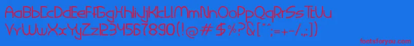 SIGAHARU Regular Font – Red Fonts on Blue Background
