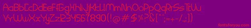 SIGAHARU Regular Font – Red Fonts on Purple Background