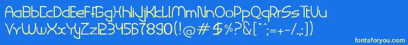 SIGAHARU Regular Font – Yellow Fonts on Blue Background