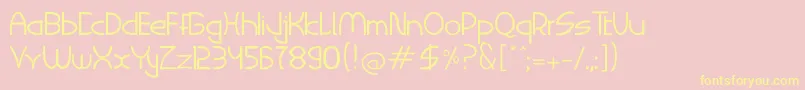SIGAHARU Regular Font – Yellow Fonts on Pink Background