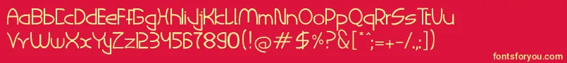 SIGAHARU Regular Font – Yellow Fonts on Red Background