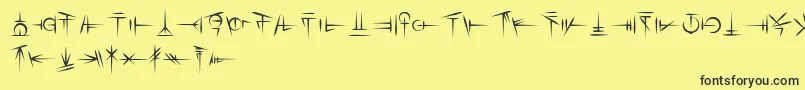 fuente Sigali Script – Fuentes Negras Sobre Fondo Amarillo