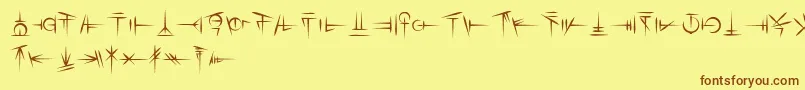 Шрифт Sigali Script – коричневые шрифты на жёлтом фоне