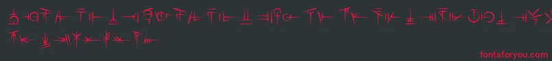 Sigali Script Font – Red Fonts on Black Background