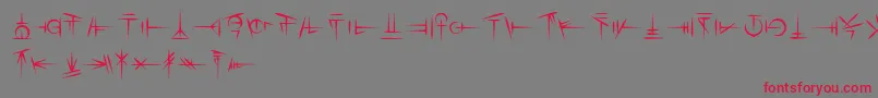 フォントSigali Script – 赤い文字の灰色の背景