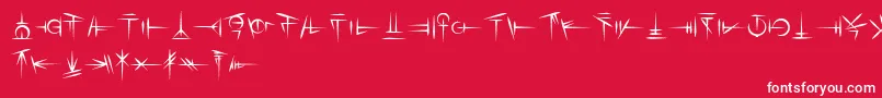 Sigali Script Font – White Fonts on Red Background