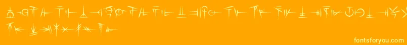 fuente Sigali Script – Fuentes Amarillas Sobre Fondo Naranja