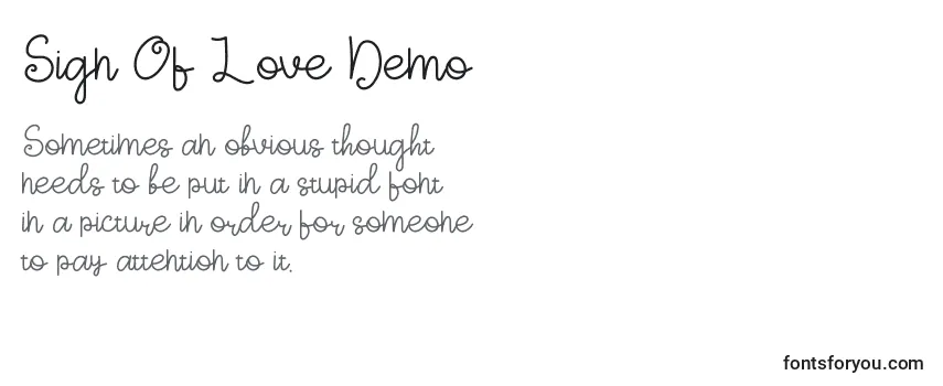 Sign Of Love Demo Font