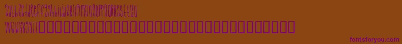 signal Font – Purple Fonts on Brown Background