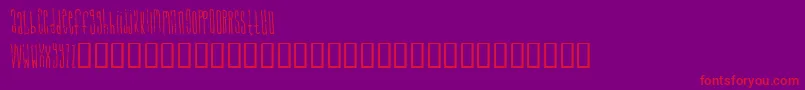 signal Font – Red Fonts on Purple Background