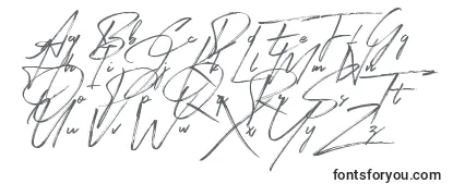 Schriftart Signatour