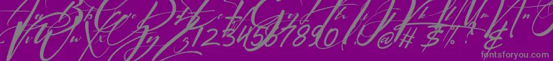 Signatrue-Schriftart – Graue Schriften auf violettem Hintergrund