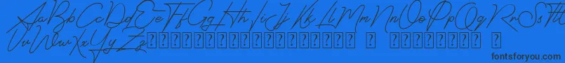 Signatrust Font – Black Fonts on Blue Background