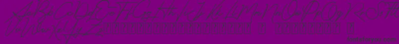 Signatrust Font – Black Fonts on Purple Background