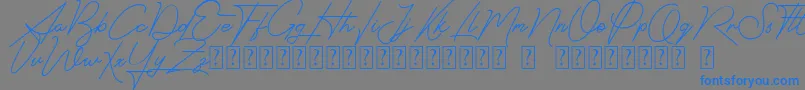 Weitere Informationen zur Signatrust-Schriftart Signatrust-Schriftart – Blaue Schriften auf grauem Hintergrund
