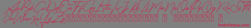 Signatrust Font – Red Fonts on Gray Background