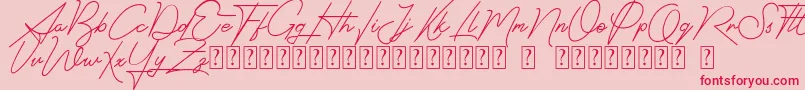 Signatrust Font – Red Fonts on Pink Background