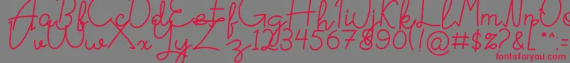 Signattured Font – Red Fonts on Gray Background