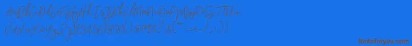 En savoir plus sur la police Signatura Monoline Police Signatura Monoline – polices brunes sur fond bleu