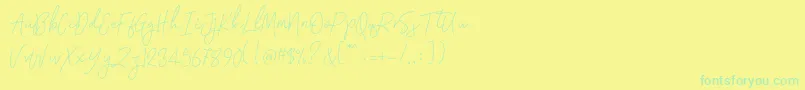 Więcej informacji o czcionce Signatura Monoline Czcionka Signatura Monoline – zielone czcionki na żółtym tle