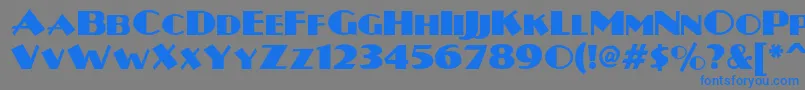 Plugnickelnf Font – Blue Fonts on Gray Background