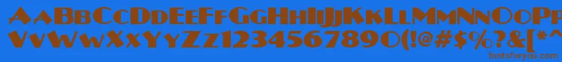 Plugnickelnf Font – Brown Fonts on Blue Background