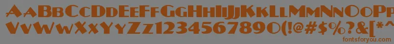 Plugnickelnf Font – Brown Fonts on Gray Background