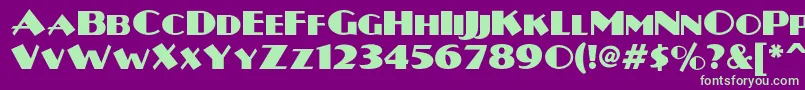 Plugnickelnf Font – Green Fonts on Purple Background
