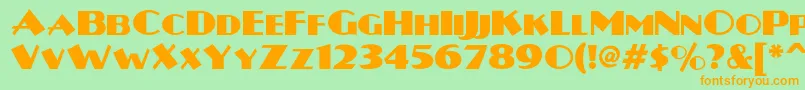 Plugnickelnf Font – Orange Fonts on Green Background