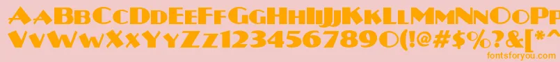 Plugnickelnf Font – Orange Fonts on Pink Background