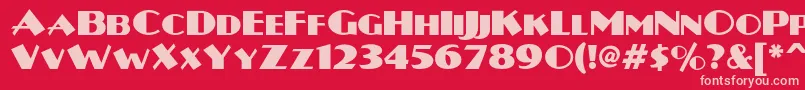 Plugnickelnf Font – Pink Fonts on Red Background