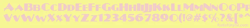 Plugnickelnf Font – Pink Fonts on Yellow Background