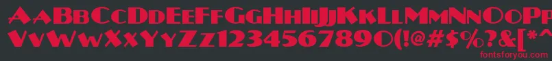Plugnickelnf Font – Red Fonts on Black Background